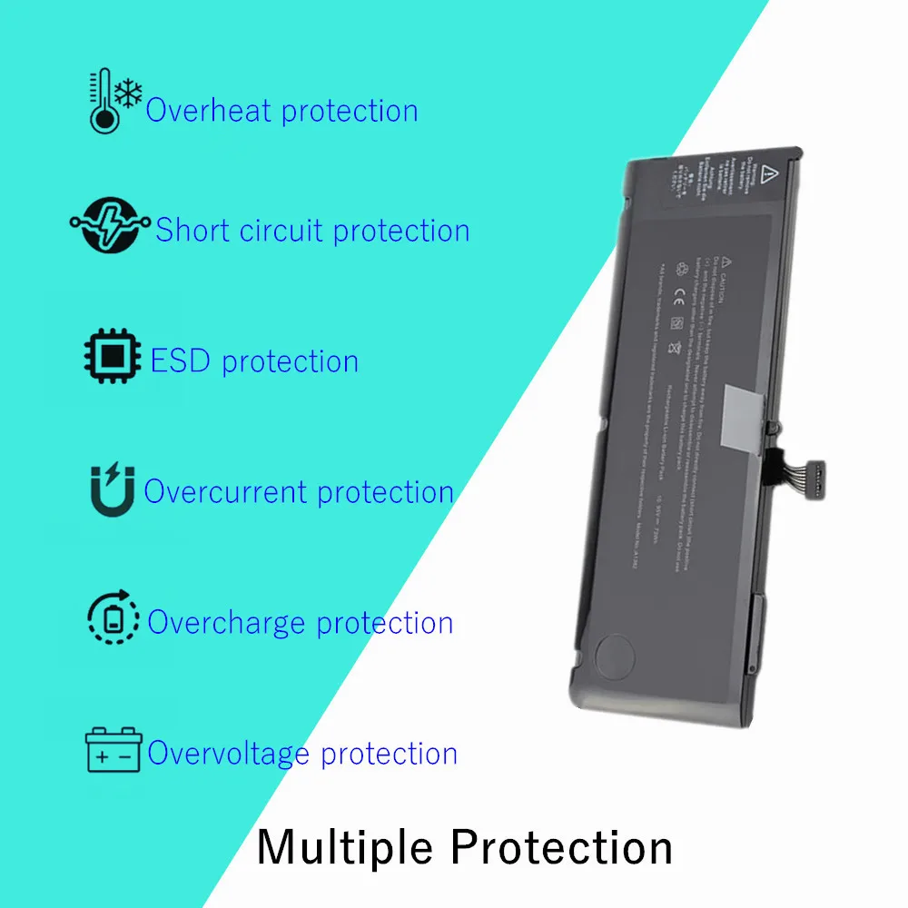 Batería para ordenador portátil A1382 para Apple Macbook Pro 15 "A1286 2011 2012 Series, + 2 destornilladores gratis - imagen 4