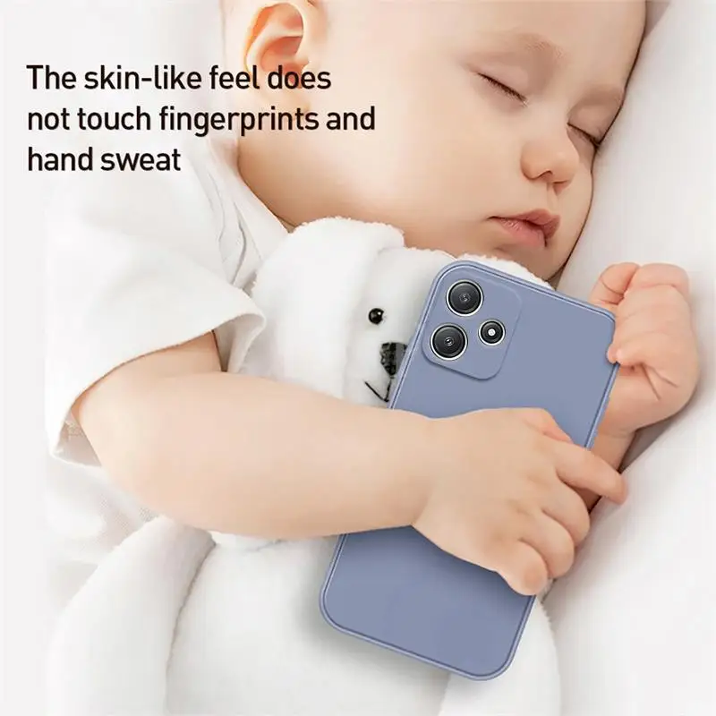 Funda protectora de silicona líquida para teléfono móvil, carcasa de goma Lisa para Xiaomi POCO M6 Pro, POCO M6 Pro - imagen 3