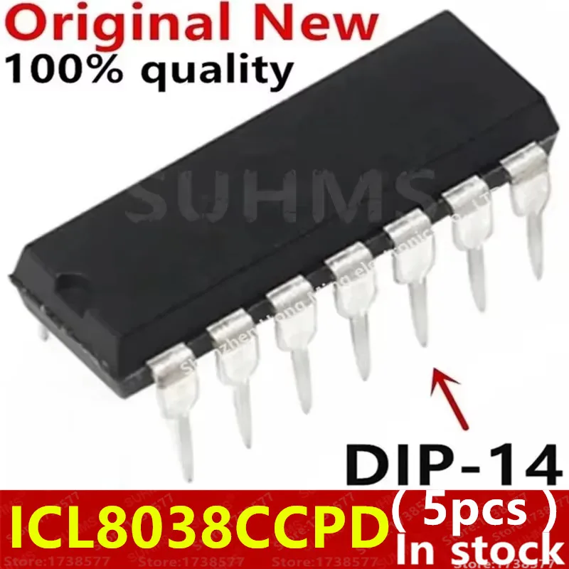 (5 piezas) 100% nuevo ICL8038CCPD ICL8038 8038CCPD DIP-14