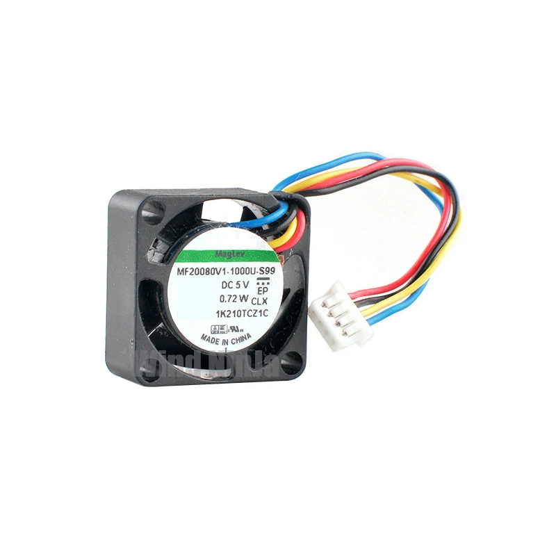 MF20080V1-1000U-S99 ventilador de 2cm 20mm 20x20x8mm DC5V 0,72 W 4 pines micro ventilador de refrigeración para micro dispositivos Raspberry Pi