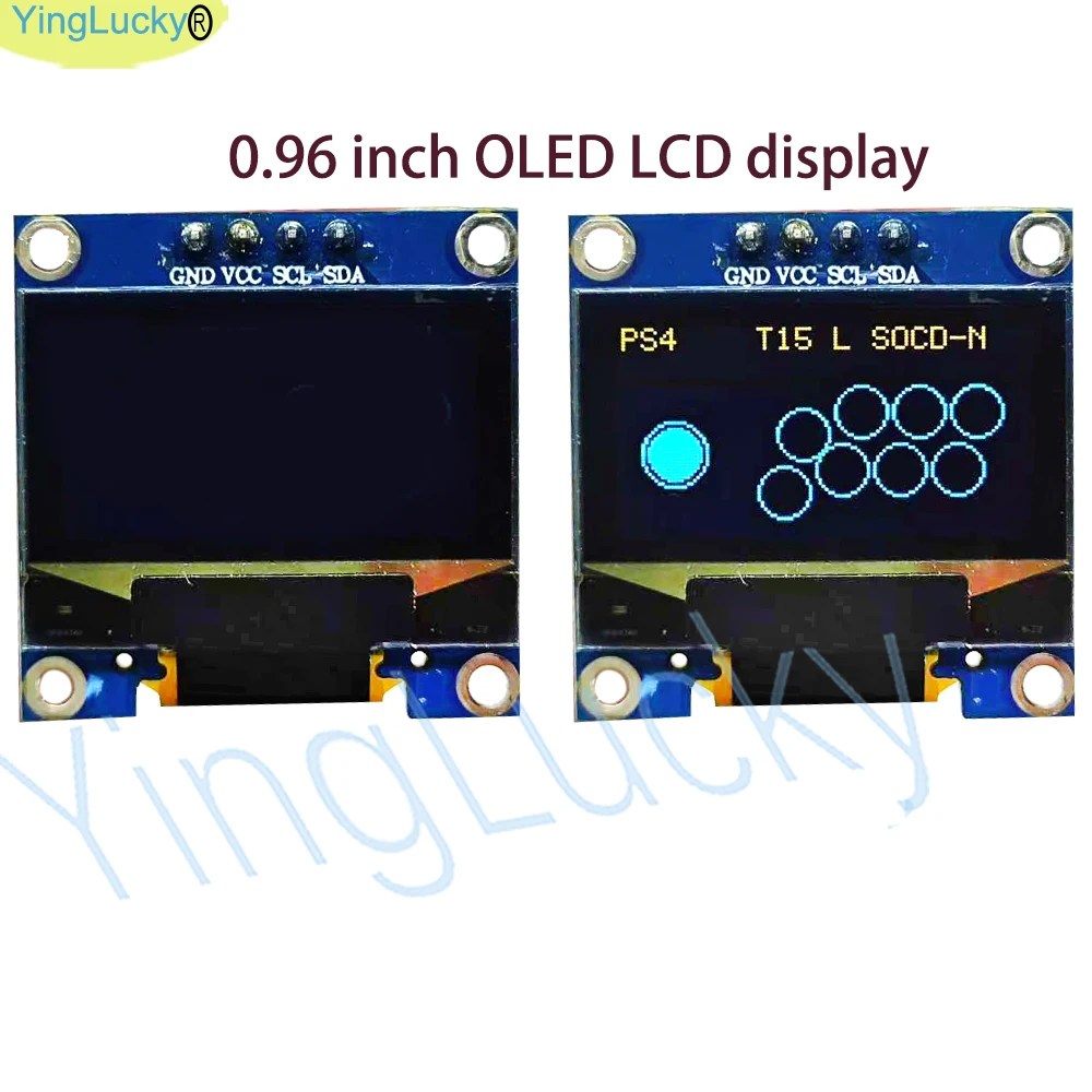 Pantalla Oled de 0,96 pulgadas 1306 para retardo cero Raspberry Pi Pico Arcade codificador USB SSD con pantalla serie IIC I2C azul/amarillo