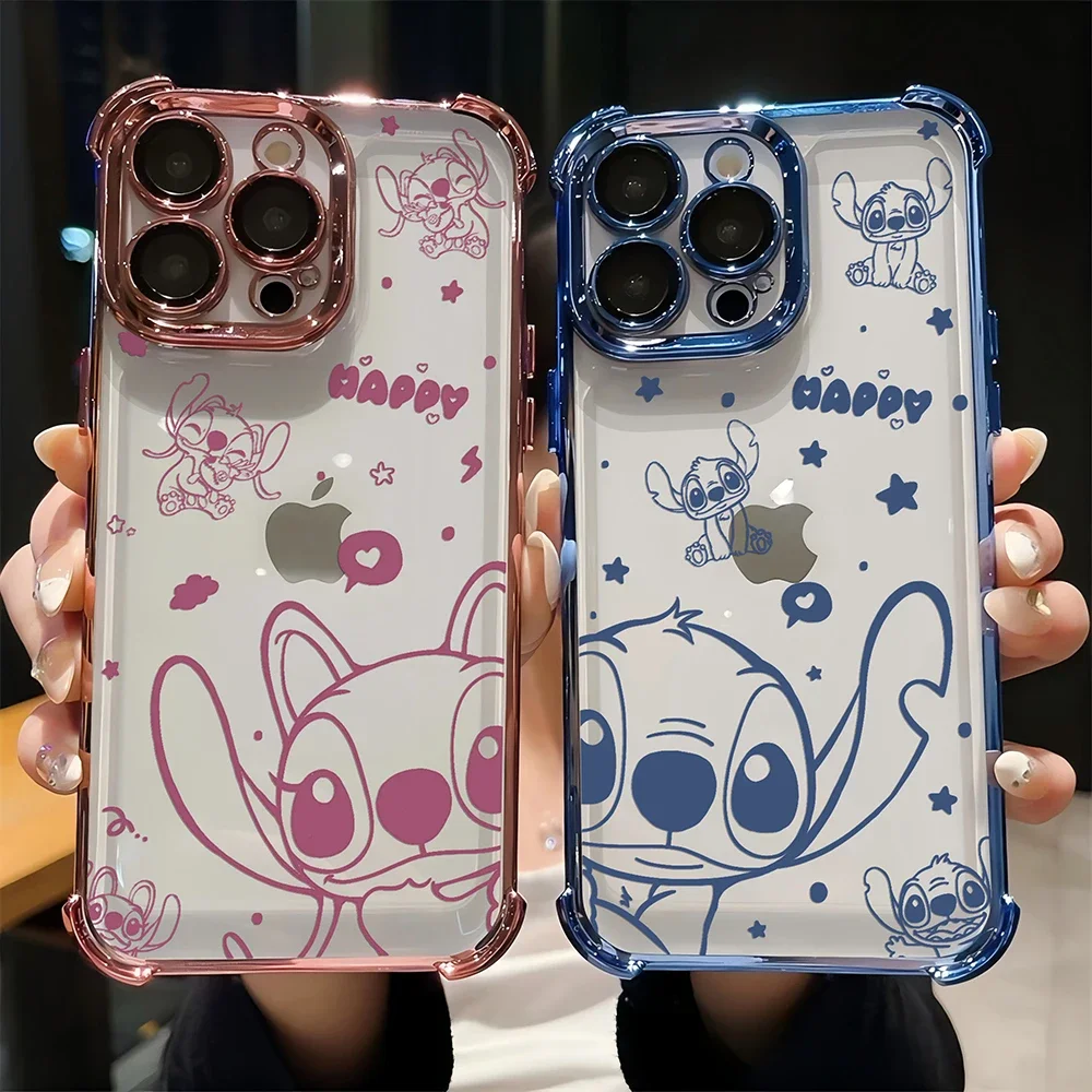 Funda chapada de punto rosa de Disney para Infinix Hot 40i 30 30i 10s 9 Play Smart 8 7 Note 40 Spark Go cubierta anticaída a prueba de golpes