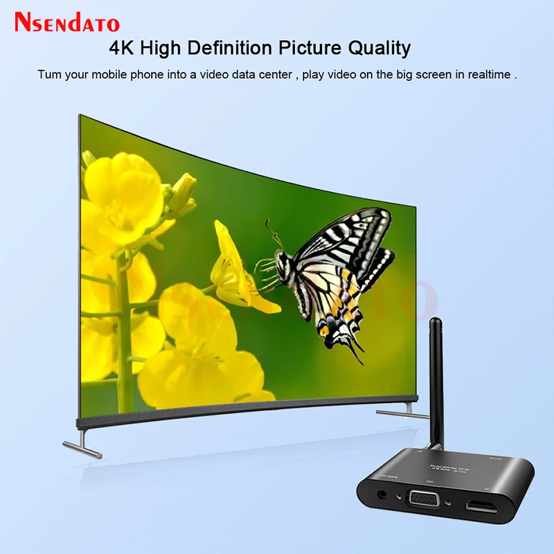 Mirascreen-receptor inalámbrico X6W Plus, 5G, 4K, Miracast, DLNA, AirPlay, HD, VGA, AV, TV Stick, Wifi, para IOS, Android, Coche - imagen 3