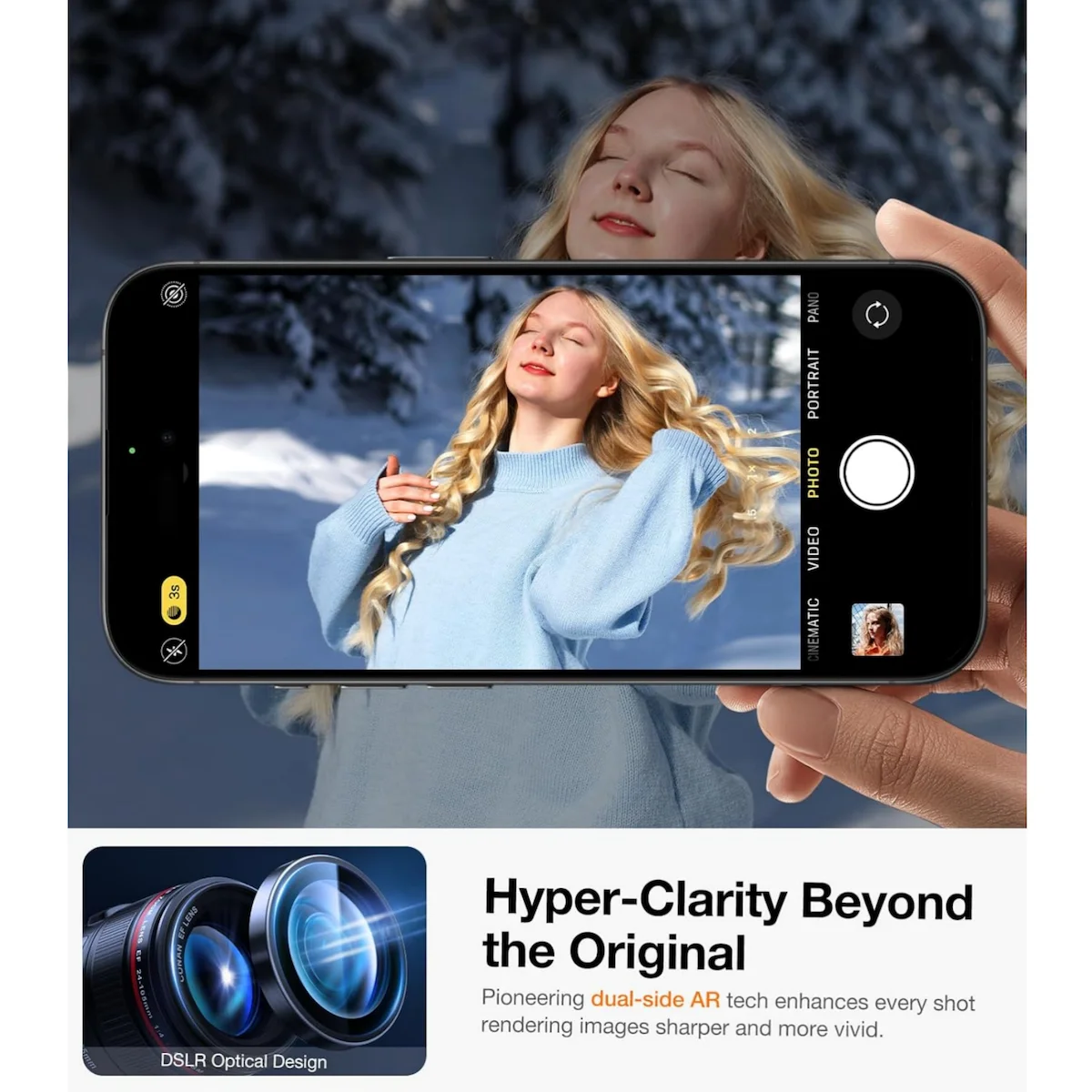 Para iPhone Air Original AR AF Anti-niebla Color cámara trasera película protectora de vidrio templado negro plata gris dorado - imagen 3