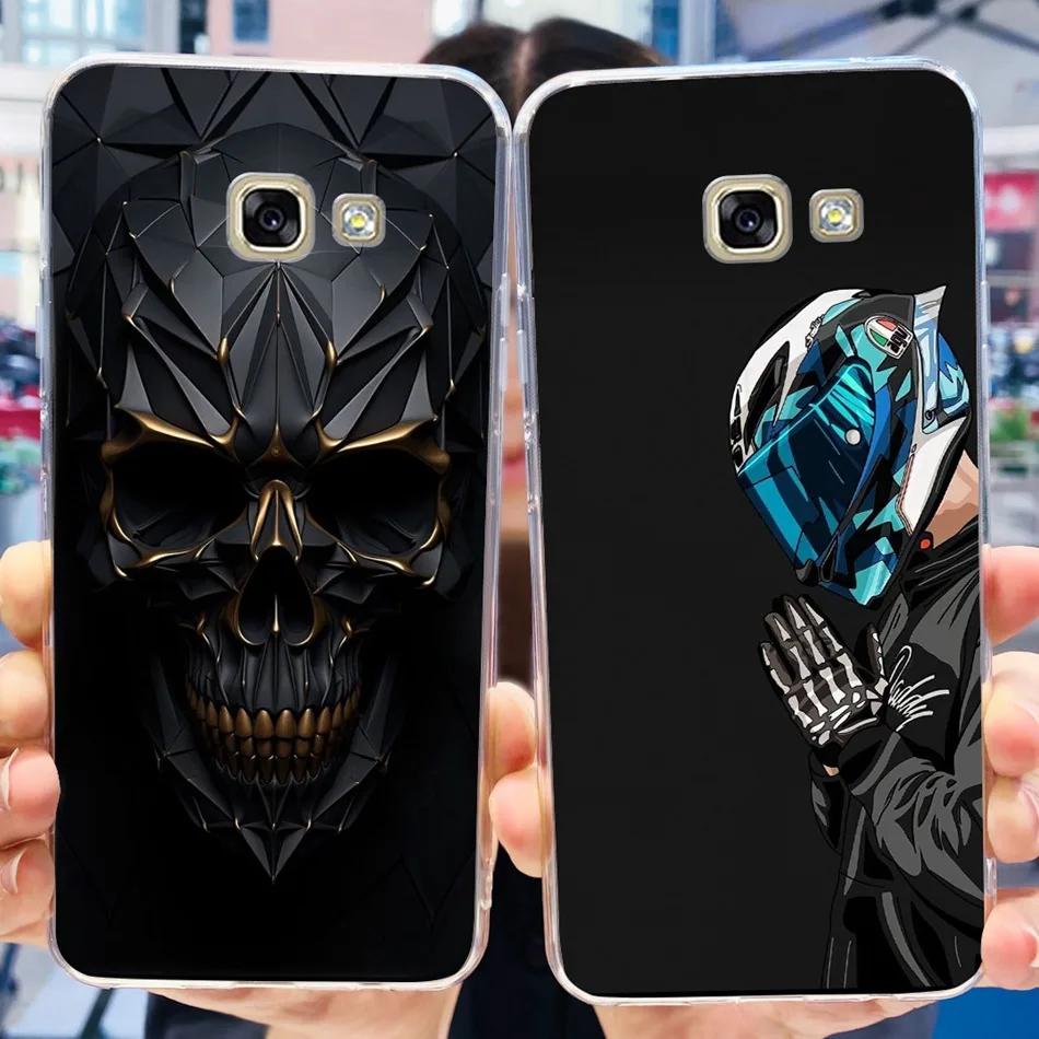 Fundas de silicona blanda para Samsung Galaxy A5 (2017), carcasa con diseño de dragón pintado de Metal para Samsung A5 2017 A520F - imagen 2