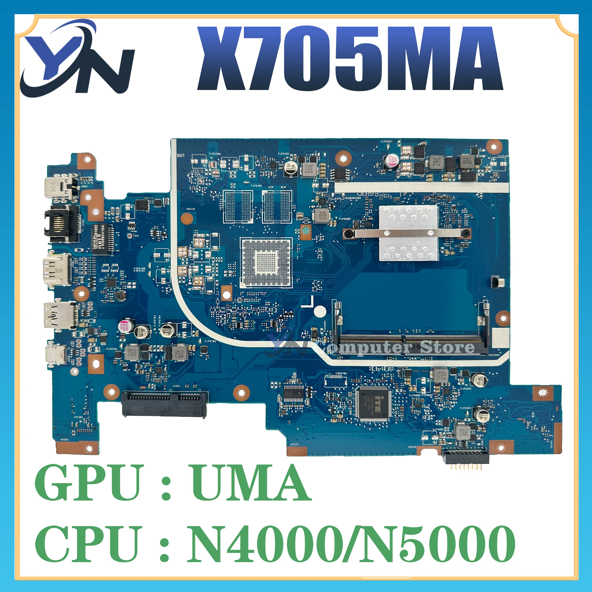 Placa base para portátil X705MB para ASUS Vivobook 17 X705MA X705M placa base para ordenador portátil con N5000 N4100 920MX-V2G DDR4 prueba de 100% OK - imagen 2