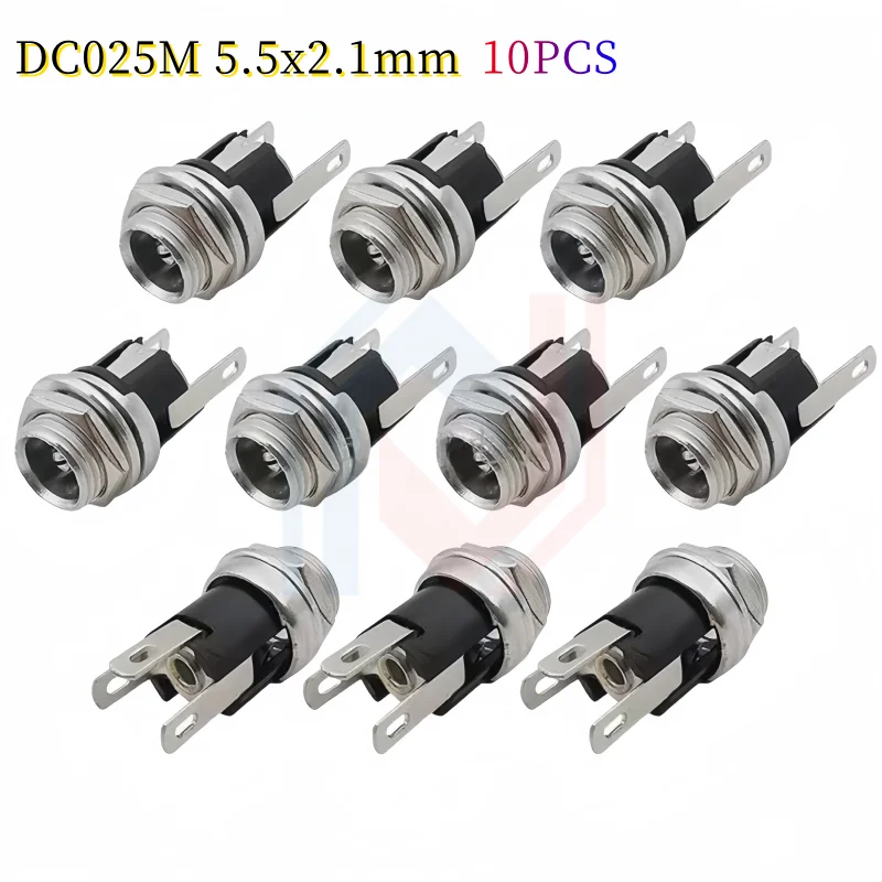 Conectores CC 5,5x2,1mm 3,5x1,3mm enchufe de alimentación CC macho hembra Jack tuerca montaje en Panel conector adaptador de corriente CC 5,5*2,1 - imagen 5