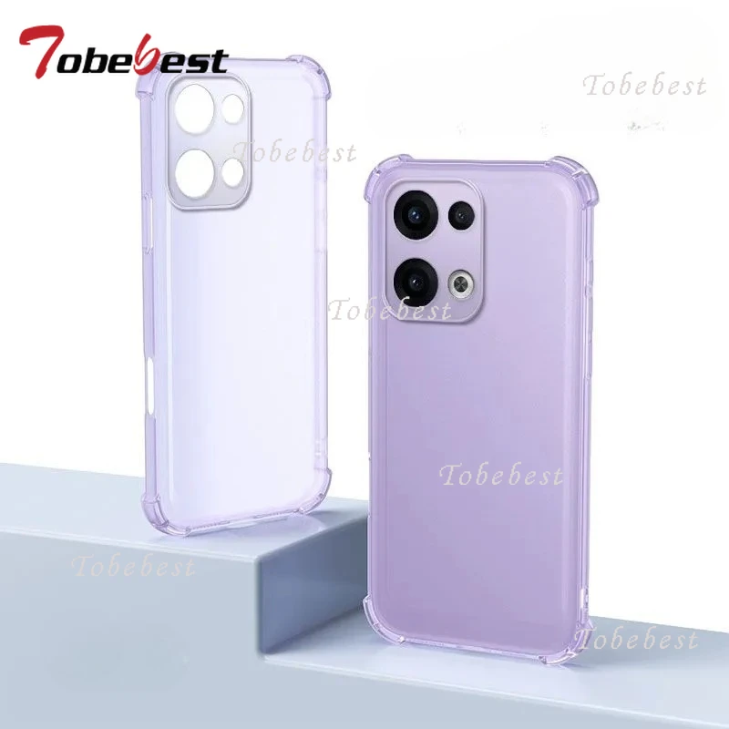 Funda Airbag de Color caramelo a prueba de golpes para OPPO Reno 14 14F 13 13F 12 12F 11 11F 10 Pro 5G, funda trasera de silicona suave transparente - imagen 5