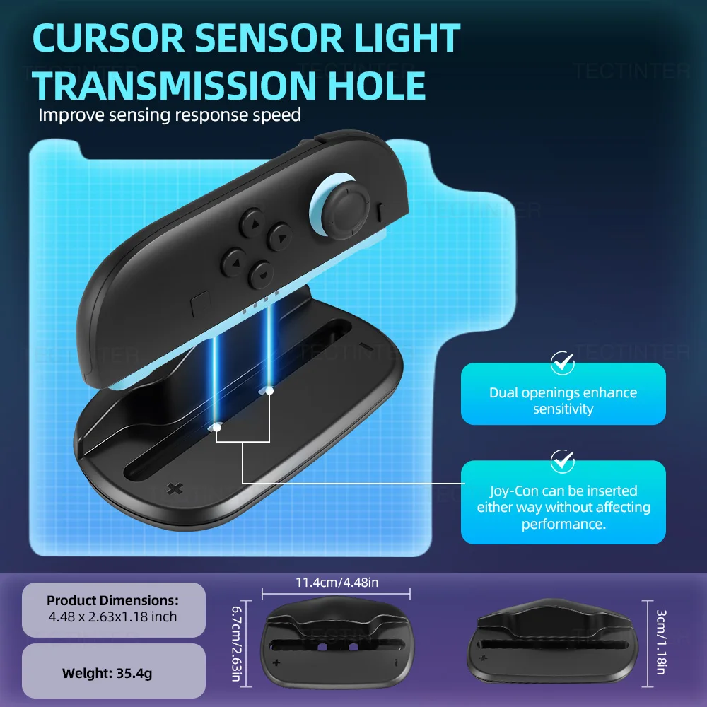Soporte de agarre para ratón para mando de juegos, Base de soporte para mando de Nintendo Switch 2, accesorios, 2 uds. - imagen 5