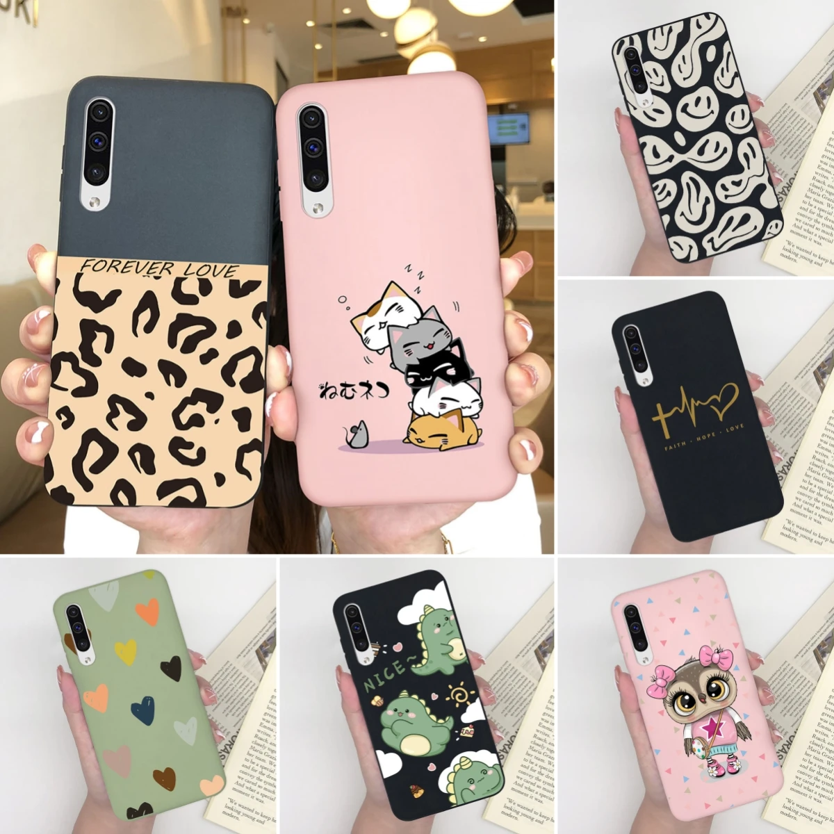 Funda de teléfono para Samsung A50, A50S, Funny Ghosts, suave, mate, silicona anticaída, parachoques para Galaxy A 50S, Coque, carcasa negra