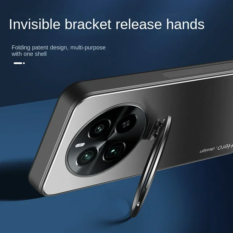 Para Oneplus 13 13R 5G lente de Metal ultrafina cubierta de soporte de cámara para One Plus 12 1 + 13 funda de protección mate a prueba de golpes con soporte - imagen 2