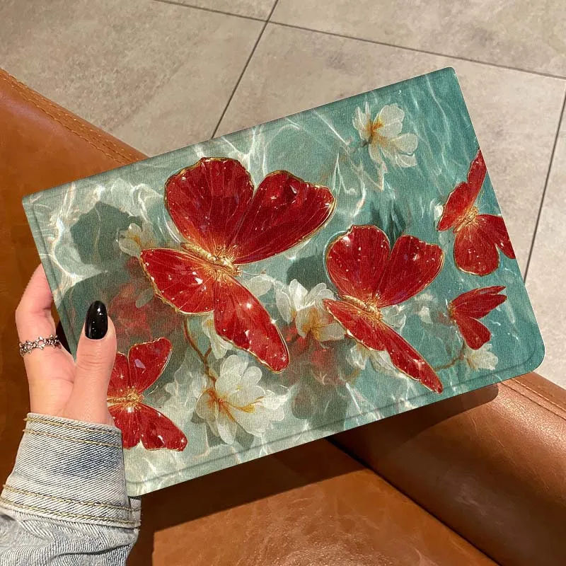 Arte ondulado de mariposa para Huawei MediaPad MatePad Air M6 M5 M2 T10s T5 C5e 10 11 12X10,8 SE Pro funda para tableta - imagen 4