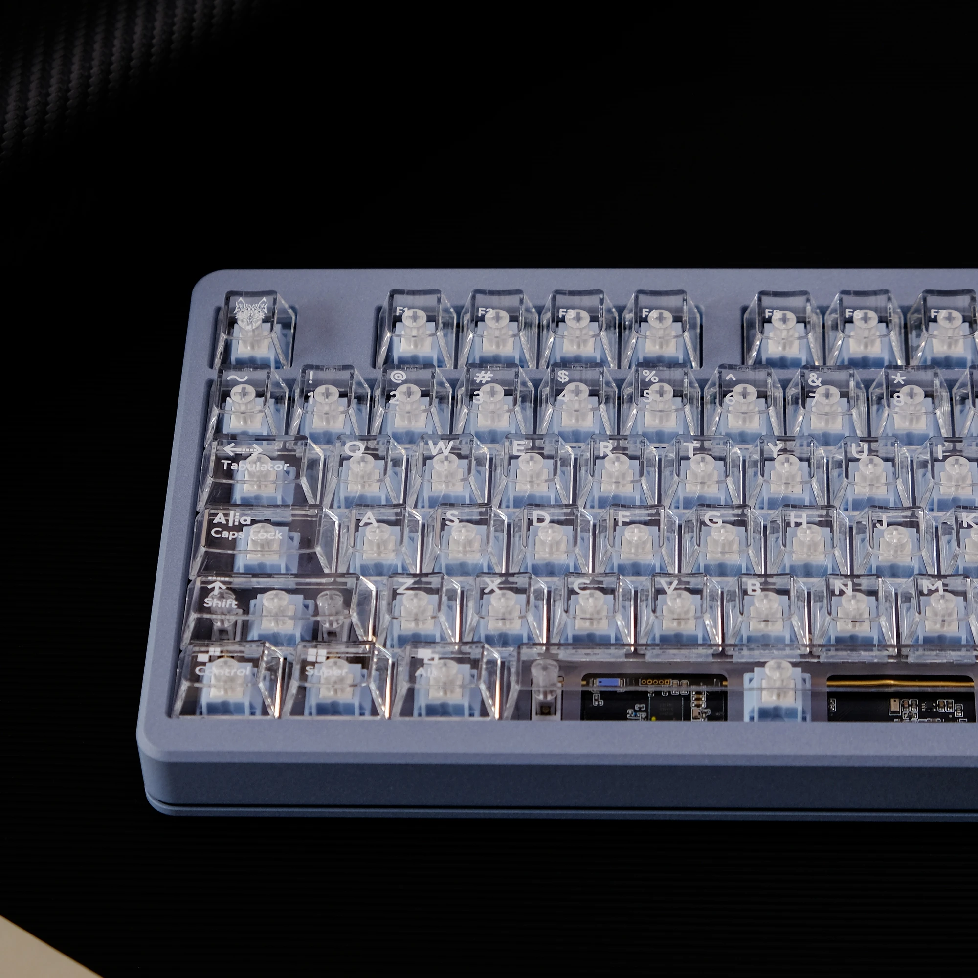 Teclas transparentes de doble disparo, perfil Cherry, 114 teclas, teclas blancas totalmente transparentes para PC, interruptores Gateron MX, Teclado mecánico