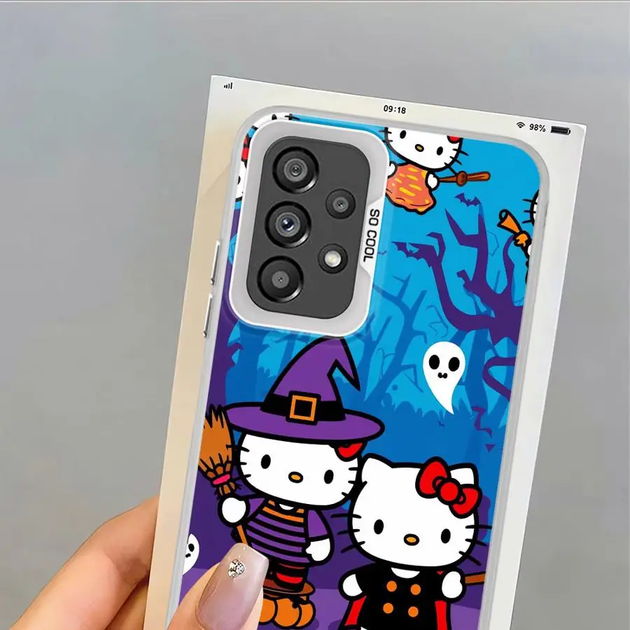 Funda para Samsung Galaxy S22 S25 S21 S23 S20 Plus S23 S24 FE Note 20 Ultra funda trasera para teléfono Halloween h-elloS k-ittyS - imagen 3