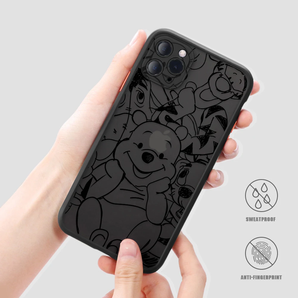 Funda de teléfono Winnie Pooh Bear para Xiaomi Redmi Note 13, 12, 11, 10, 10A, 10X, 9 Prime, 9S, 8 Pro Plus, 4G, 5G, cubierta dura transparente mate - imagen 3