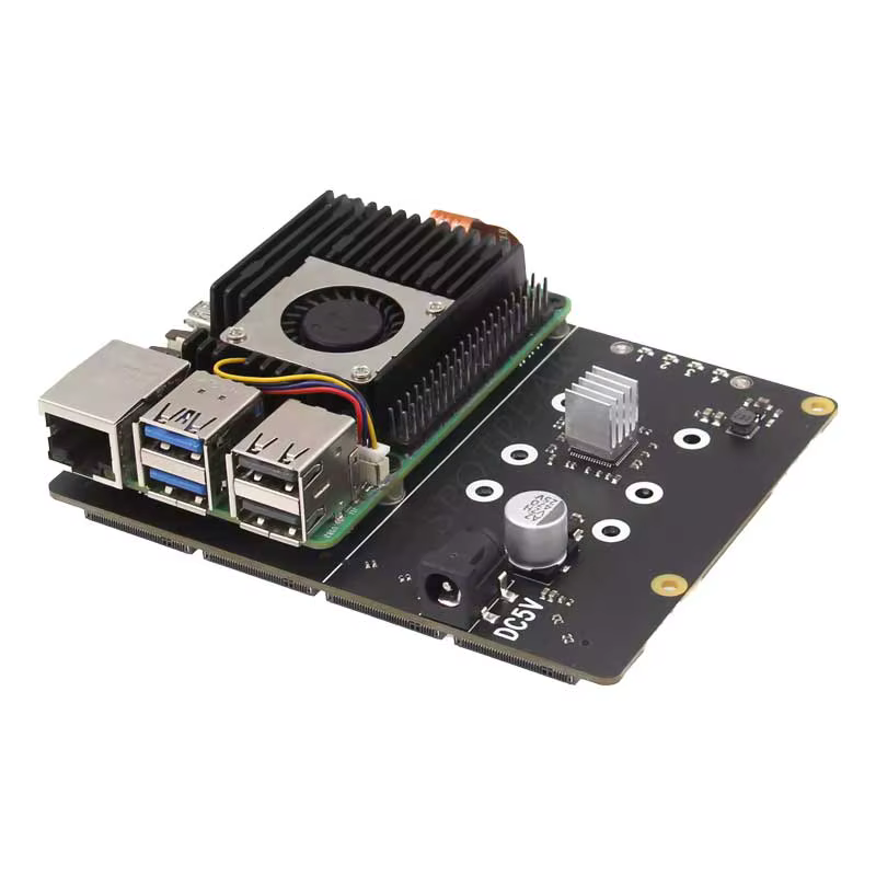 X1011 Raspberry Pi5 PCIe a M.2 NVMe Placa SSD de 4 puertos HAT Pi 5 Cuatro veces 2280 - imagen 3