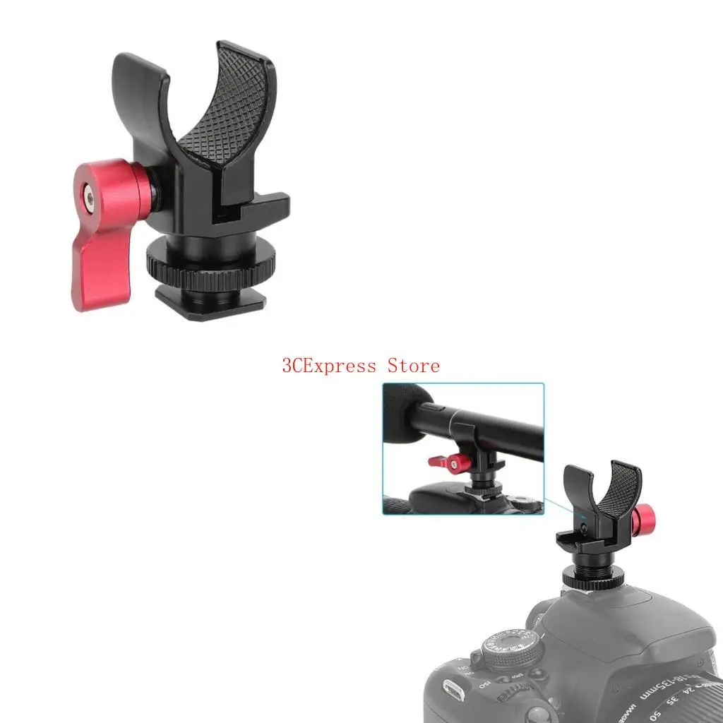 Súper abrazadera metal para micrófono accesorio montaje en zapato frío 1/4-20 orificio rosca