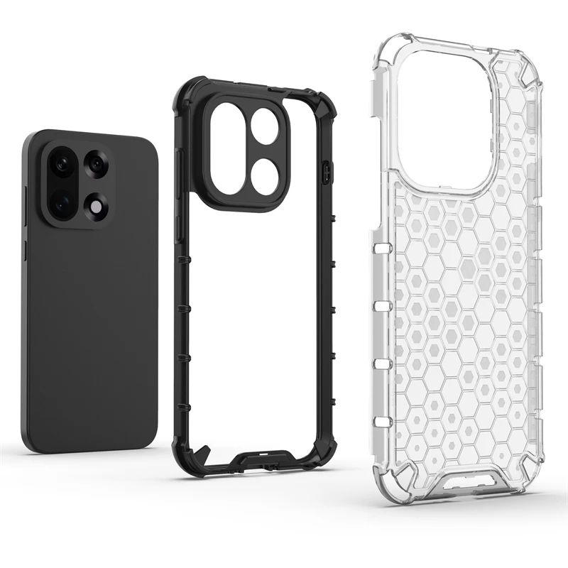 Funda de silicona a prueba de golpes con forma de panal para Oneplus 15, funda protectora translúcida de TPU para Oneplus 15, funda Oneplus 15 - imagen 2