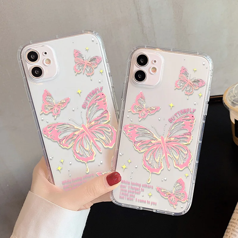 Funda de teléfono con mariposa para Samsung A56 5G Galaxy A55 A54 A36 A16 S25 Ultra S24 S23 Plus A35 A34 A15 A14 A13, Fundas de silicona - imagen 2