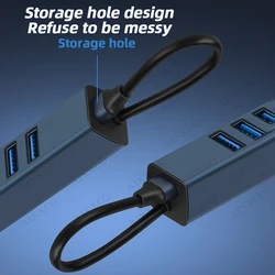 Hub USB 3.0 de aluminio con RJ45 – Extensor y divisor de puertos