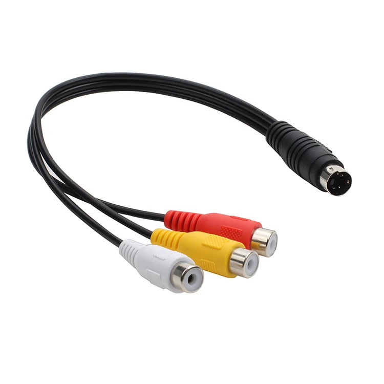 25cm 4 Pines S-Video Macho 3 RCA Hembra Adaptador Divisor AV Cable Computadora Portátil - Vista principal del producto