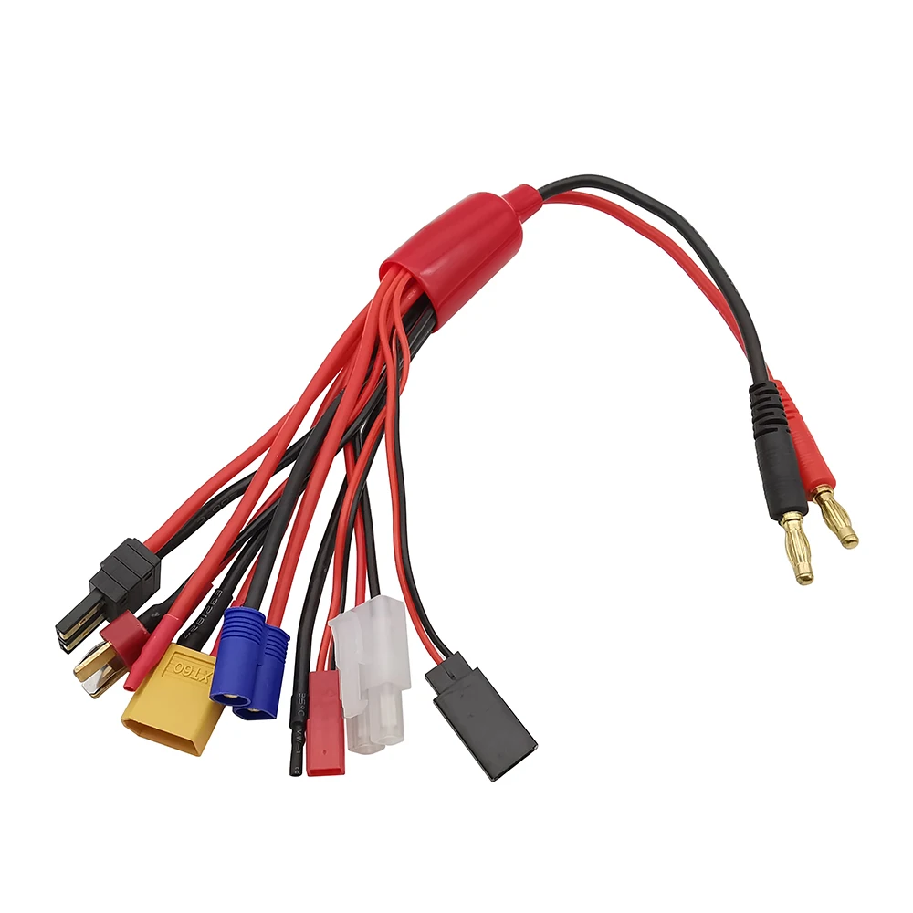Conector adaptador de cargador 8 en 1 RC, conector Banana EC3 XT60 JST TRX FUTABA TAMIYA T, Cable de plomo para Cable de batería Imax B6 B6AC - imagen 4