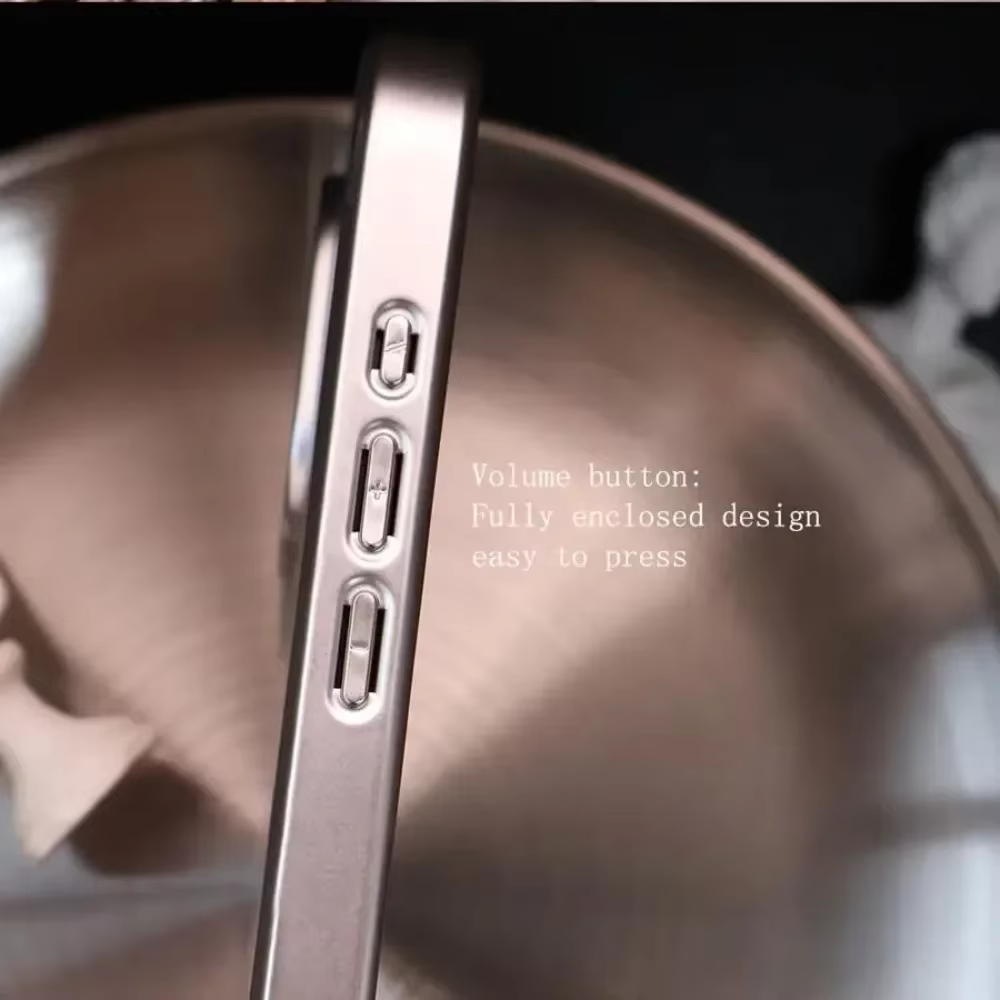 InsRetro-funda de teléfono epoxi con borde plateado de lunares, carcasa de teléfono anticaída de TPU para iPhone XR/11/12/13/14/15/16/17 Pro Max - imagen 4