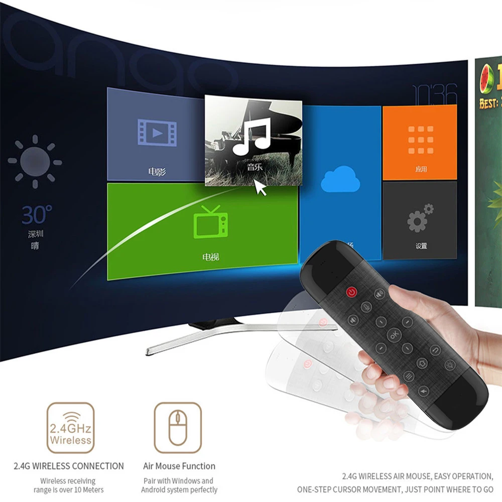 MRSVI Q40 Control remoto por voz 2,4G teclado inalámbrico ANTI-LOST Air Mouse IR aprendizaje Micro giroscopio retroiluminado para Android TV Box - imagen 4
