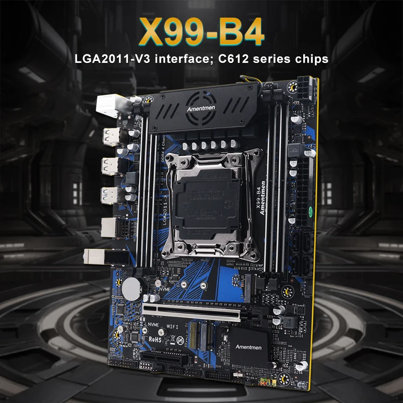 Placa base X99 micro-atx LGA 2011 V3 DDR4 RAM M.2 Wifi/NVME para CPU Xeon E5 V3/V4 - imagen 5