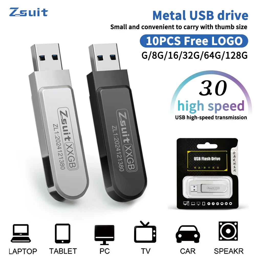 Unidad Flash USB Zsuit, USB-C giratorio, 64GB, 128GB, 32GB, 16GB, USB 3,0 tipo C, unidad de memoria USB 2 en 1
