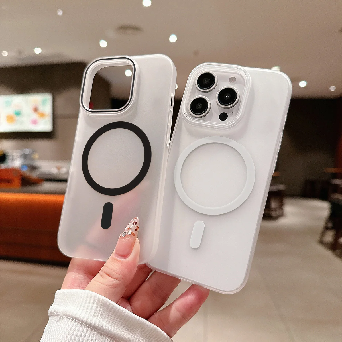 Funda de carga inalámbrica magnética ultrafina para iPhone 16 Pro Max 11 15 13 14 12 Funda dura transparente mate a prueba de golpes - imagen 3