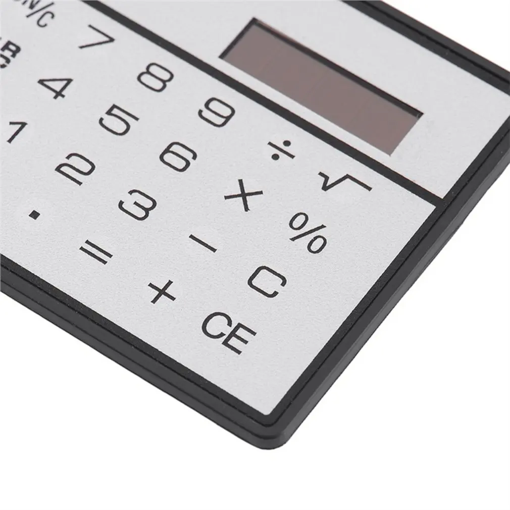 Calculadora de energía Solar Ultra delgada de 8 dígitos con pantalla táctil, diseño de tarjeta de crédito, Mini calculadora portátil para Escuela de Negocios - imagen 5