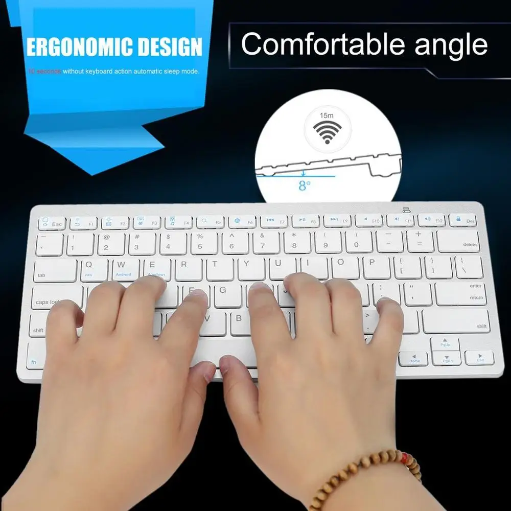 Teclado inalámbrico Bluetooth de 78 teclas para Air, Ipad, Mini teclados ultrafinos para Mac, ordenador, PC, Macbook, triangulación de envíos - imagen 5