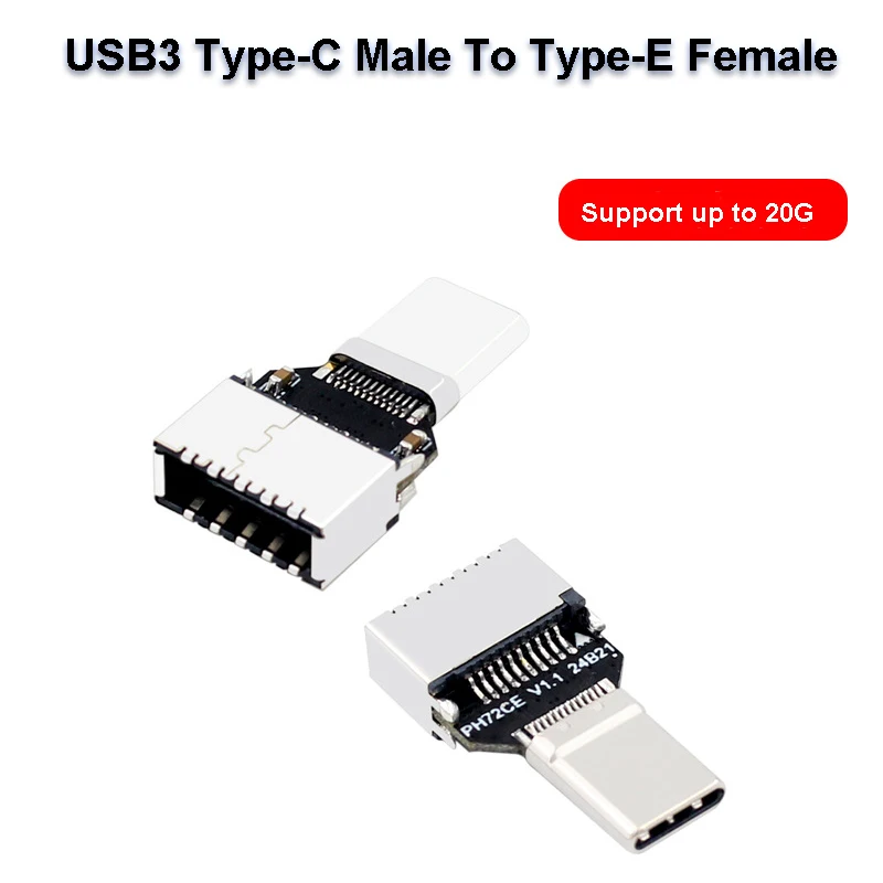 Adaptador de Panel frontal de USB-C de 20Gbps, convertidor USB3.2 tipo C macho a tipo E para expansión de placa base de ordenador - imagen 2