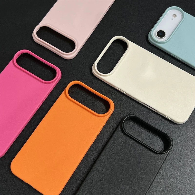 Funda de teléfono con estampado de Litchi de Color caramelo, sensación de alta moda, para iPhone 17 Pro Max 17Pro, funda a prueba de golpes para iPhone Air Fundas - imagen 4