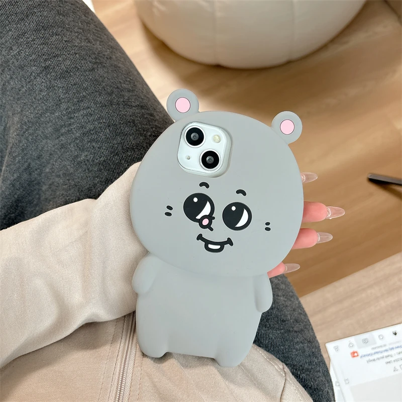 Funda de silicona con ratón de dibujos animados para IPhone 16, 15, 14, 13, Pro Max Plus, 16Pro, 15Pro, IPhone16, ProMax, Animal bonito, accesorios de cubierta Kawaii - imagen 2