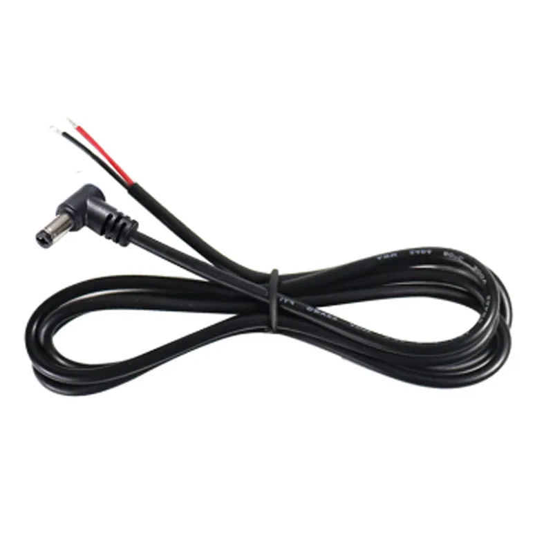 Conectores de alimentación CC de ángulo recto, 5,5mm, 2,1mm, 2,5mm, 15/30/50/100/150/200cm, Cable de alimentación CC pelado para tira de luces LED, cámara CCTV - imagen 3