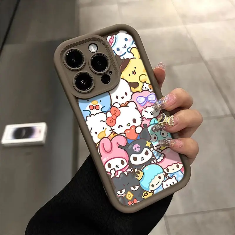 Lovely  HelloKitty TPU Case For iPhone 15 14 13 Pro Max 12 11 Pro XR XS X 7 8 Plus SE 2020 Silicone Shockproof Cover Shell - imagen 4