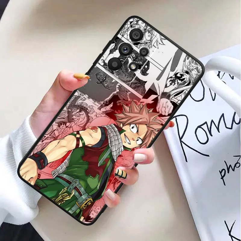Funda de Anime Fairy Tail para Samsung Galaxy A11 A12 A13 A14 A15 A16 A20E A20S A21 A21S A22 A23 funda de teléfono negra - imagen 3