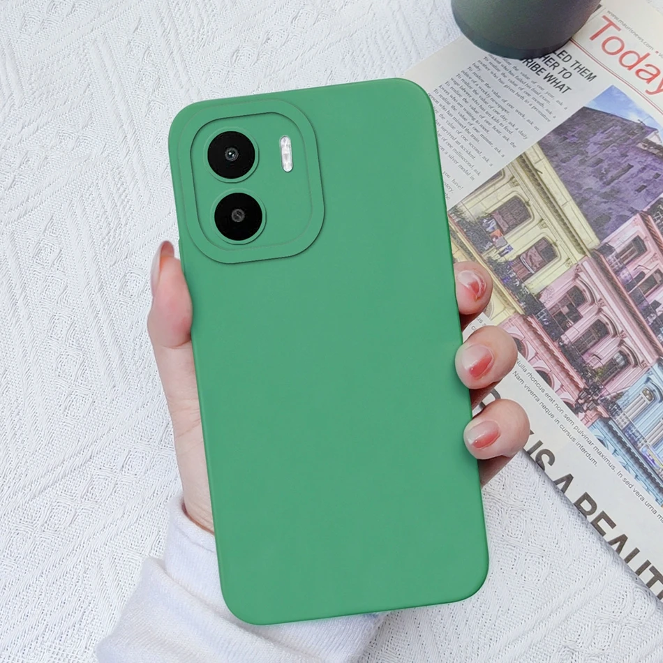 Funda para Xiaomi Poco F3, F3GT, F4, F4GT, F5, F5Pro, Color sólido, sin patrón, silicona colorida, funda protectora trasera para teléfono, parachoques - imagen 3