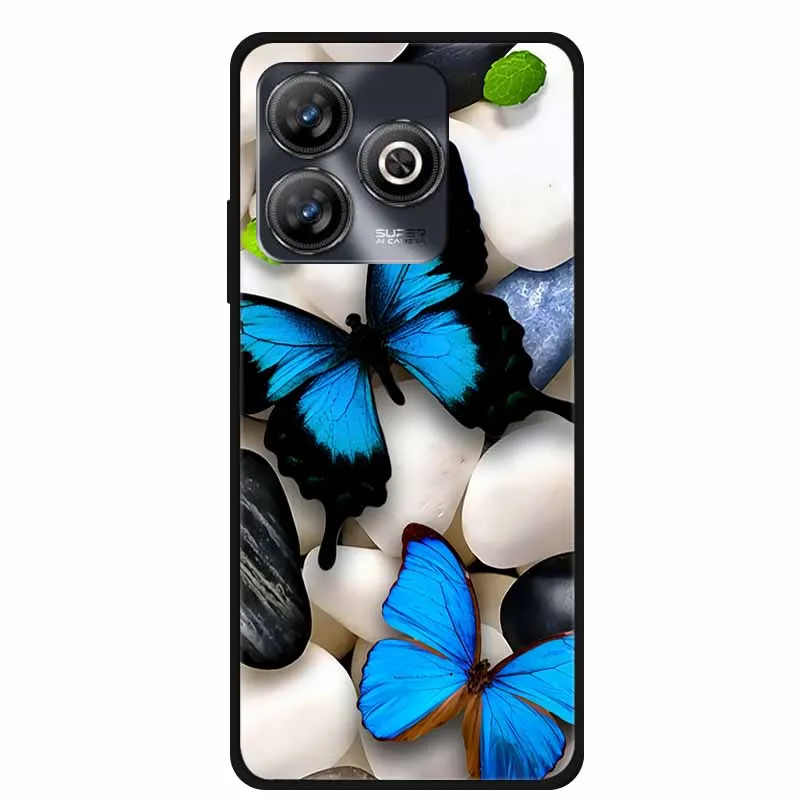 Funda para ZTE Blade A75 4G, carcasa trasera de silicona suave, TPU, Gato pintado, funda para teléfono ZTE BladeA75 4G A 75, bolsa nueva - imagen 3