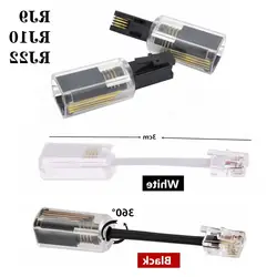 Cable Teléfono RJ9 Uvital 360° giratorio Antienredos 4P4C