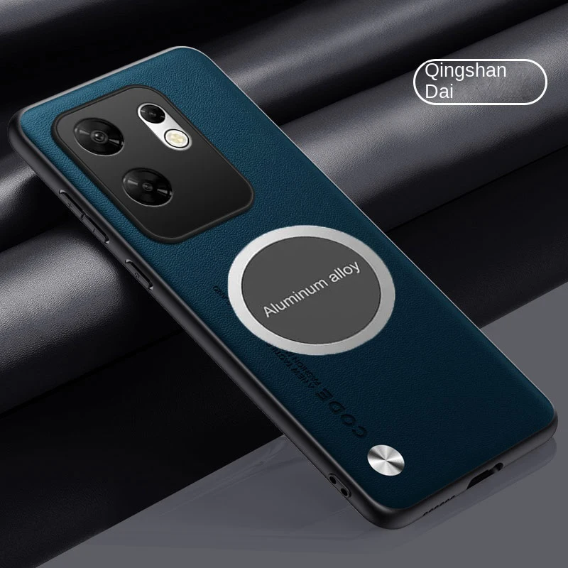 Funda de cuero vegano suave para Infinix Zero 30, carcasa trasera protectora magnética para Infinix Note 40 Pro Plus Hot 40 Pro - imagen 5