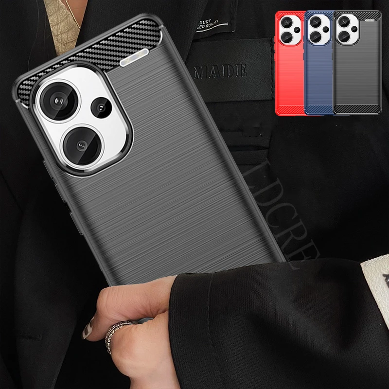 Para Redmi Note 13 Pro Plus funda Xiaomi Redmi Note 13 Pro Plus Capas TPU Fundas de fibra de carbono suave Redmi Note 13 Pro Plus - imagen 2