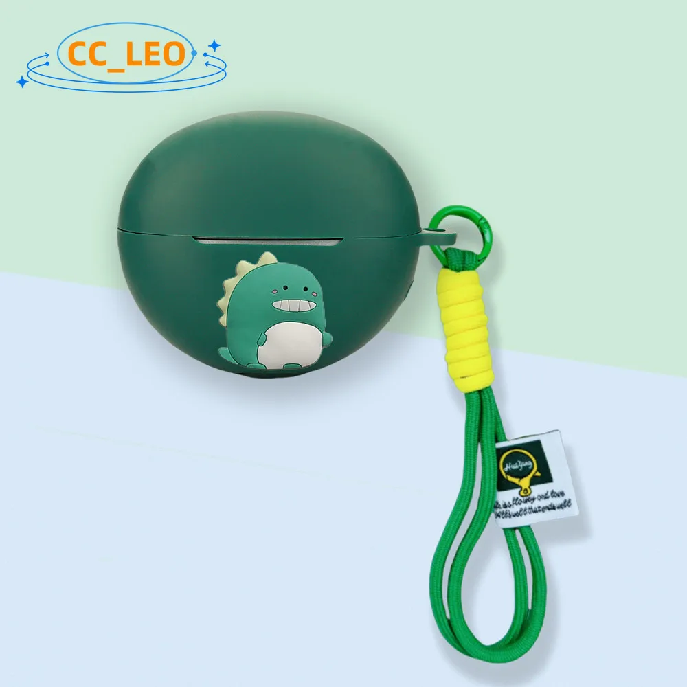 Para Honor Choice, funda con Clip para auriculares, lindo cerdito, cordón de dinosaurio, funda suave de silicona, funda protectora con Clip para auriculares Honor Choice - imagen 4