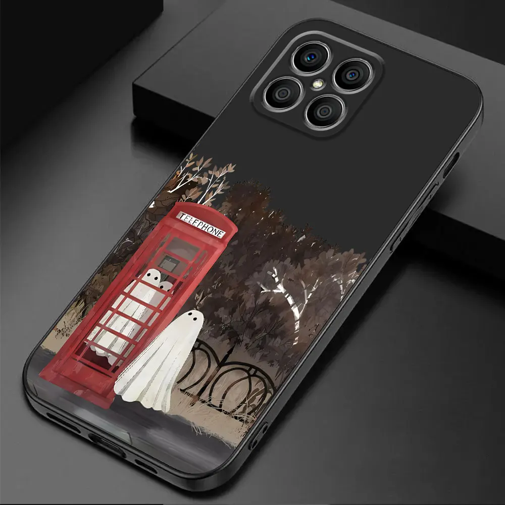 Armadura Shell funda de teléfono para Honor X8a X6a X7 X9a 90 Pro 8X X6 X8 70 Magic5 Lite Magic5 funda Little Ghost TPU suave - imagen 3