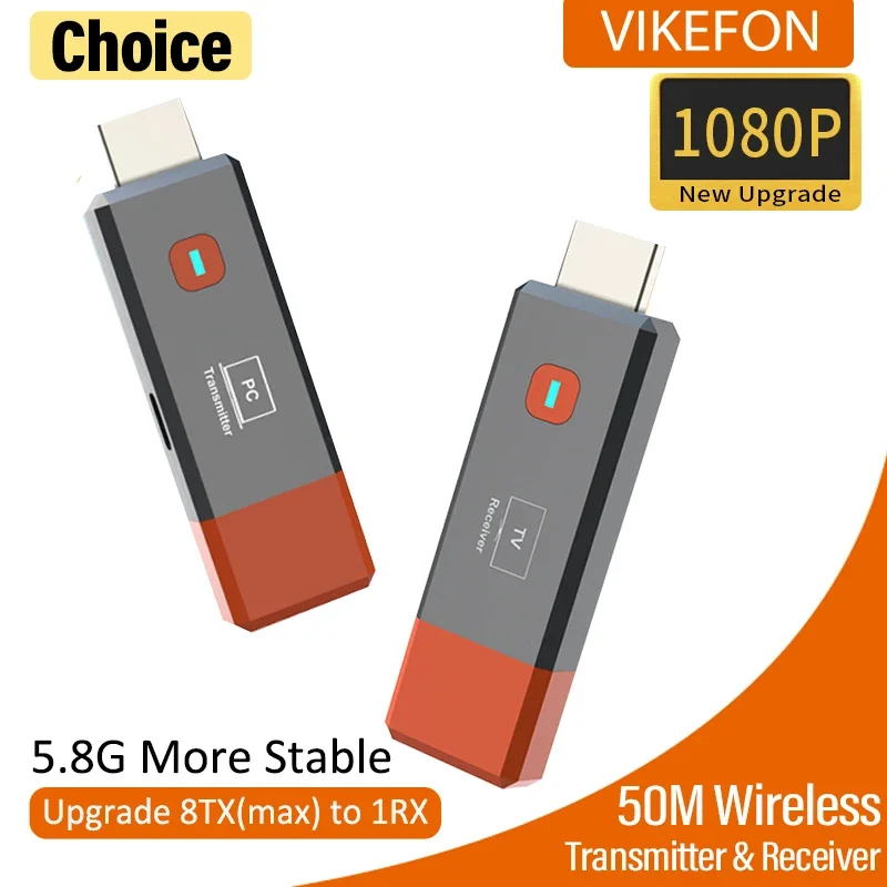 Extensor inalámbrico Compatible con HDMI, 1080P, 50M, TV Stick, transmisor de vídeo, adaptador receptor para ordenador portátil, PC a proyector de Monitor de TV - imagen 2