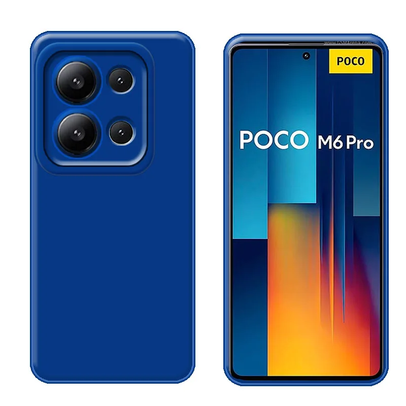 Funda protectora de silicona líquida para cámara de teléfono Xiaomi Pocco, Poxo, Poko, M6 Pro, 4G, a prueba de golpes, TPU, trasera suave, M6pro, 4G - imagen 5