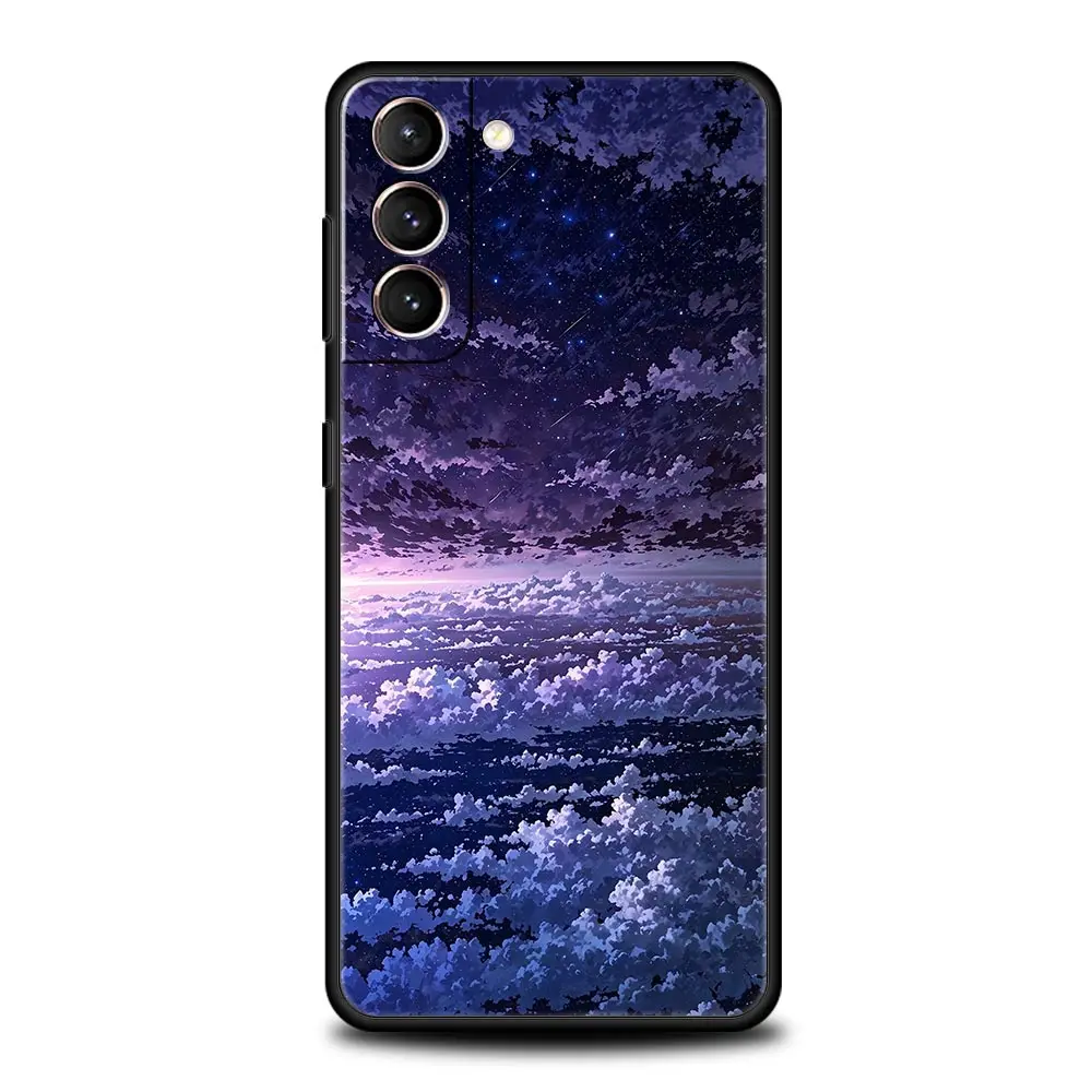 Funda de teléfono con pintura brillante al atardecer para Samsung Galaxy S25 Edge S24 S23 S22 S20 Ultra S21 FE 5G S10 Plus, funda suave de TPU - imagen 5