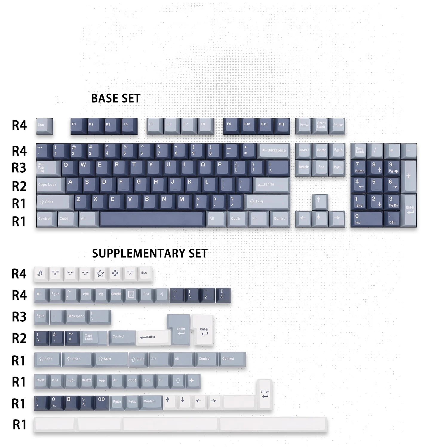 Juego de 173 teclas de pesca ABS, teclas de doble disparo, GMK Cherry Profile Keycap para Keychron Q2 K2 65% 75% Anne GH60 GK64 Poker